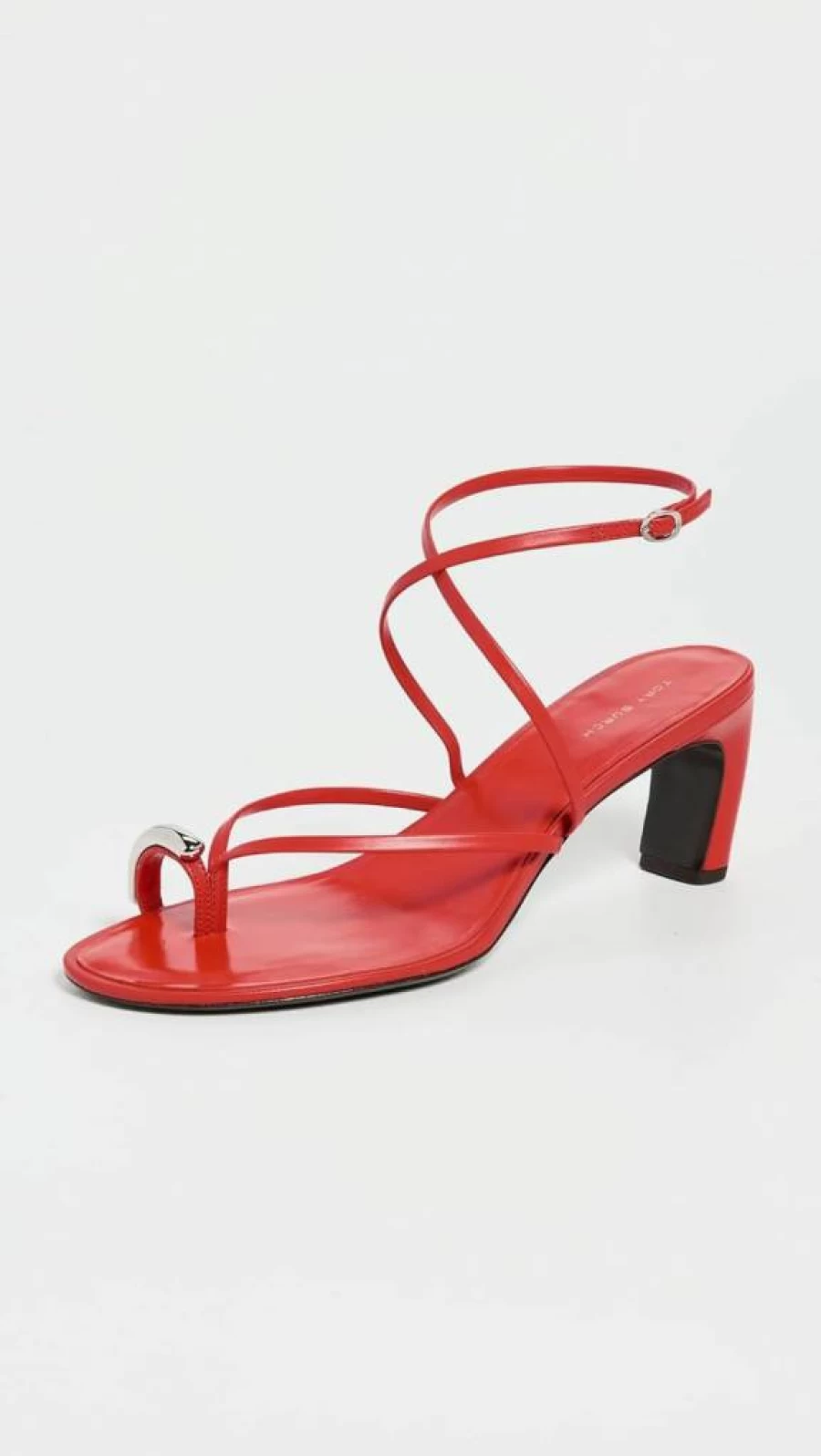 Tory Burch Women's Strappy Heel Sandals 65mm - Elegant Pierced Design for Stylish Comfort