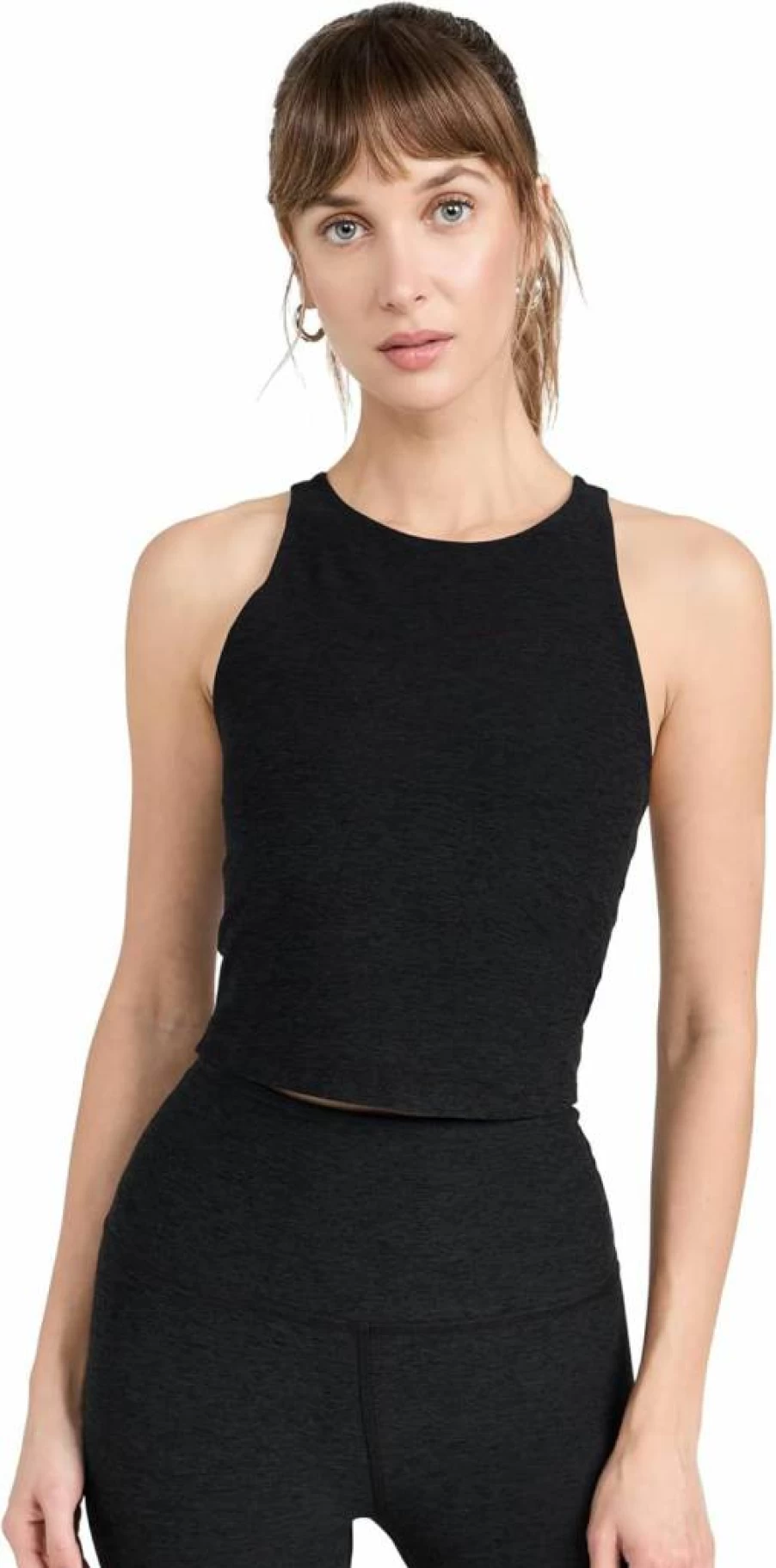 Beyond Yoga Women's Spacedye Refocus Cropped Tank Top - Soft High-Performance Workout Shirt for Yoga & Gym