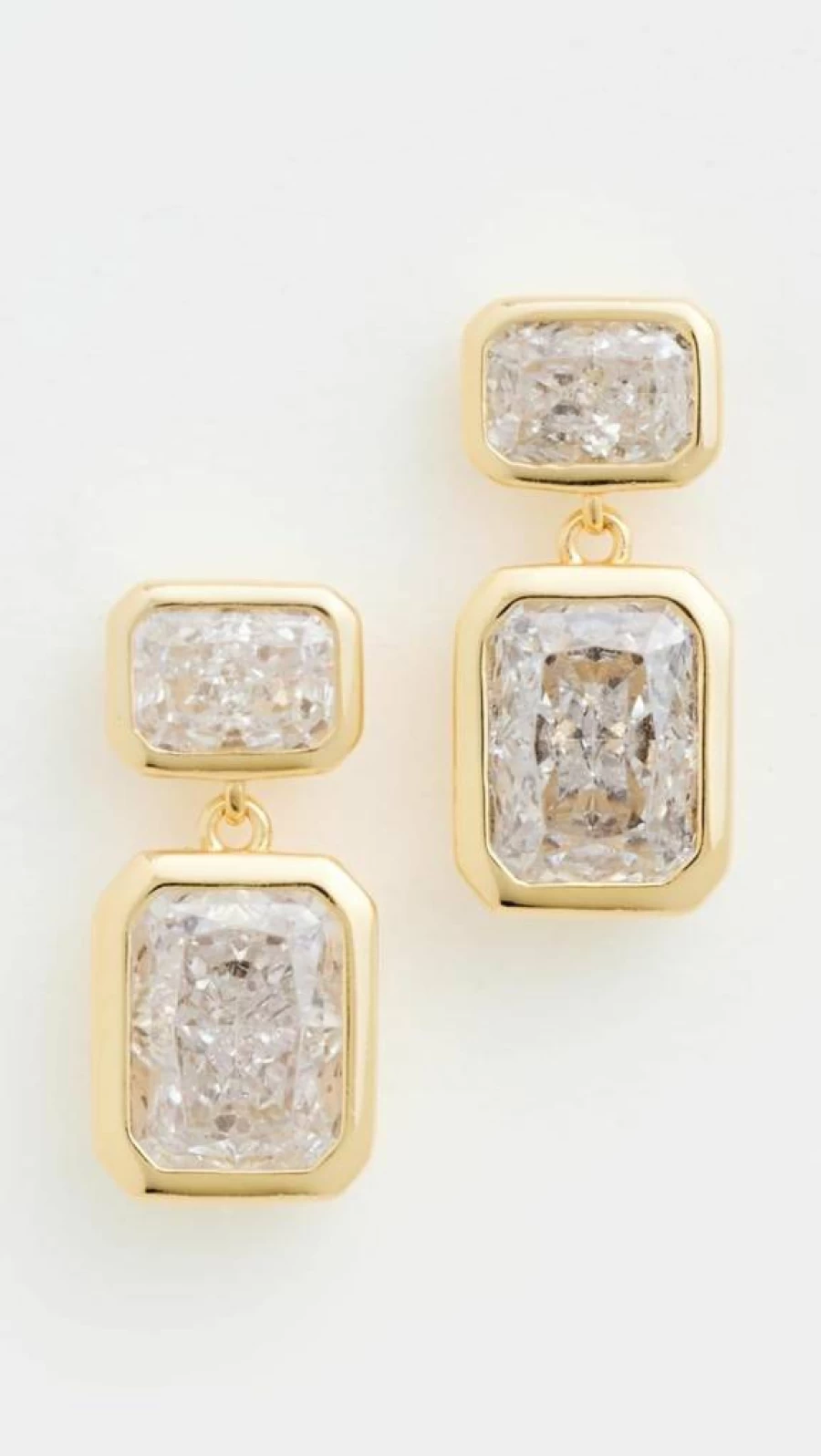 SHASHI Women's Emerald Baguette Drop Earrings - Green Gemstone Dangle Earrings for Women