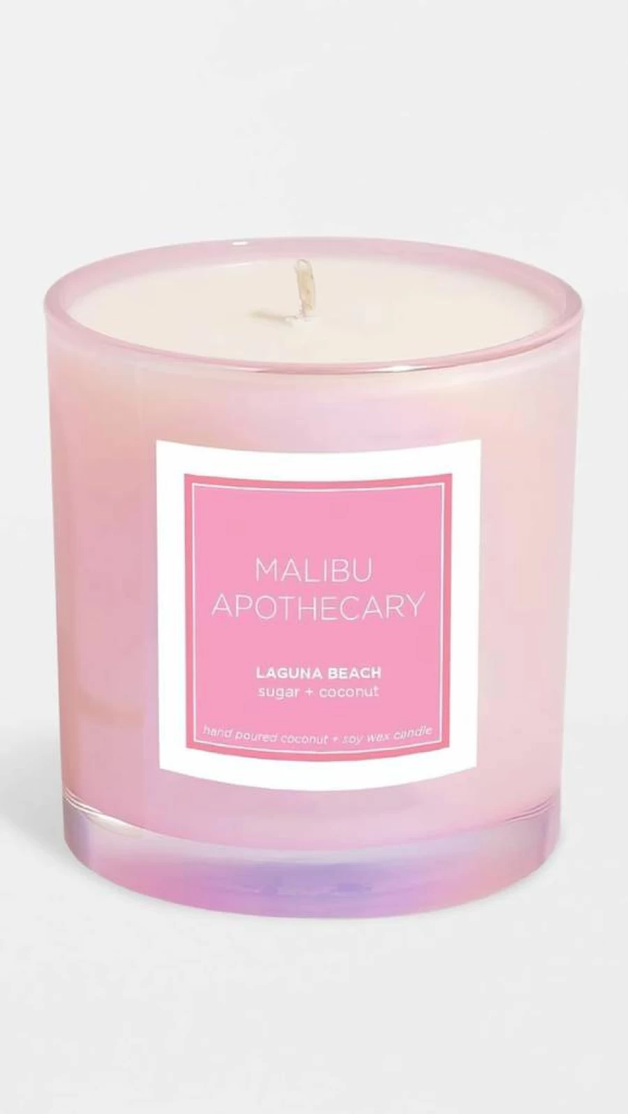Malibu Apothecary Laguna Beach Scented Candle, Iridescent Pink Jar, 7.5 oz, Women’s Home Decor Gift