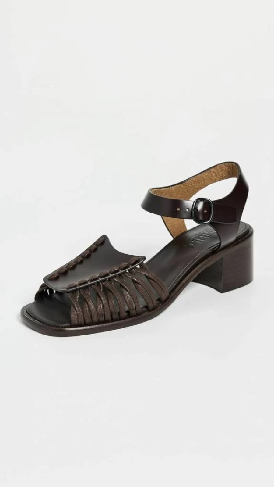 Hereu Alaro Women's Two-Part Heel Sandals – Stylish Leather Straps & Chunky Heel Design