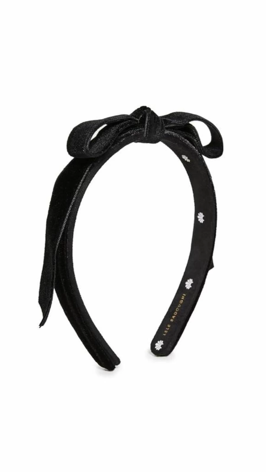 Lele Sadoughi Women's Black Ribbon Slim Headband - Elegant Bardot Style Hair Accessory One Size