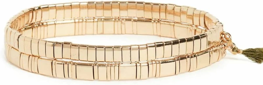 SHASHI Women's Tilu Fort Knox Bracelet Set - Gold-Tone Bangle Stack for Women