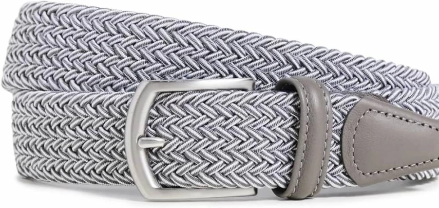 Anderson's Men's 38mm Grey Nylon Woven Belt - Adjustable Casual Strap