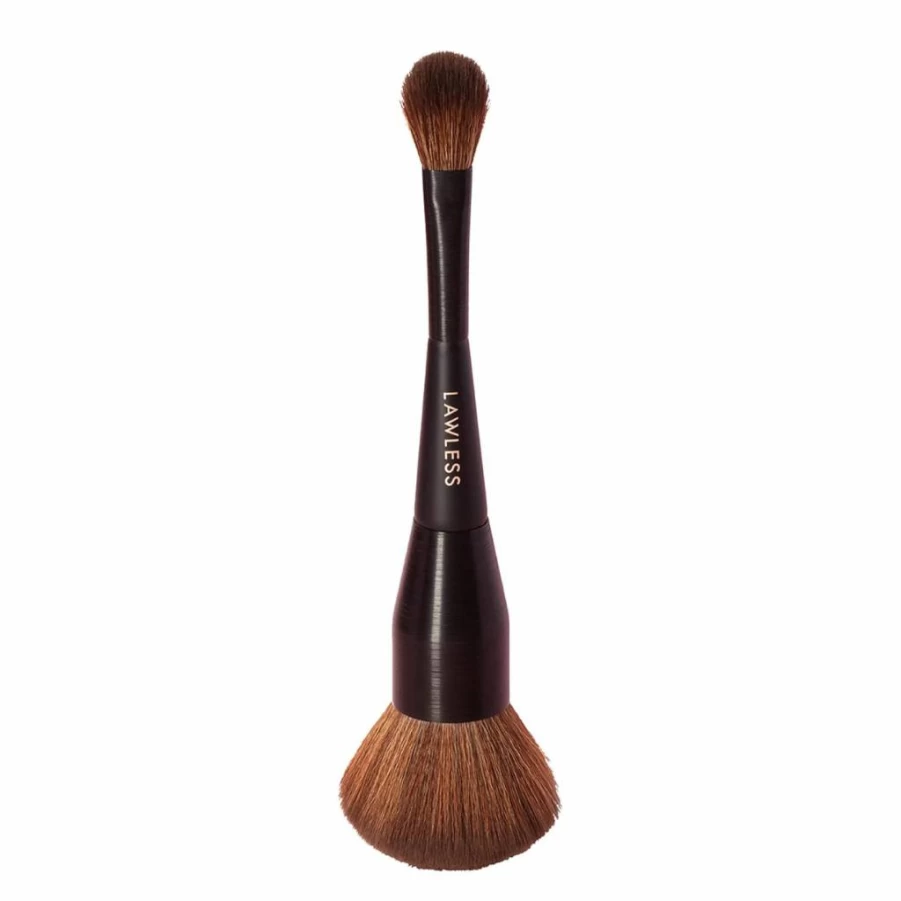 LAWLESS Vegan Powder Brush for Women - Soft & Fluffy Makeup Brush, 1 Count, Cruelty-Free & Eco-Friendly Beauty Tool