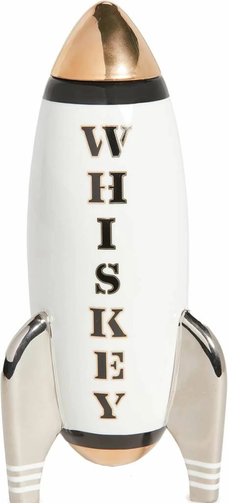 Now House by Jonathan Adler Rocket Whiskey Decanter - Modern Glass Barware for Bourbon & Scotch