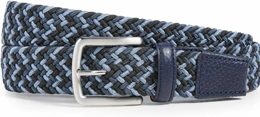 Faherty Men's Stretch Woven Belt - Adjustable Casual & Dress Waistband for Men