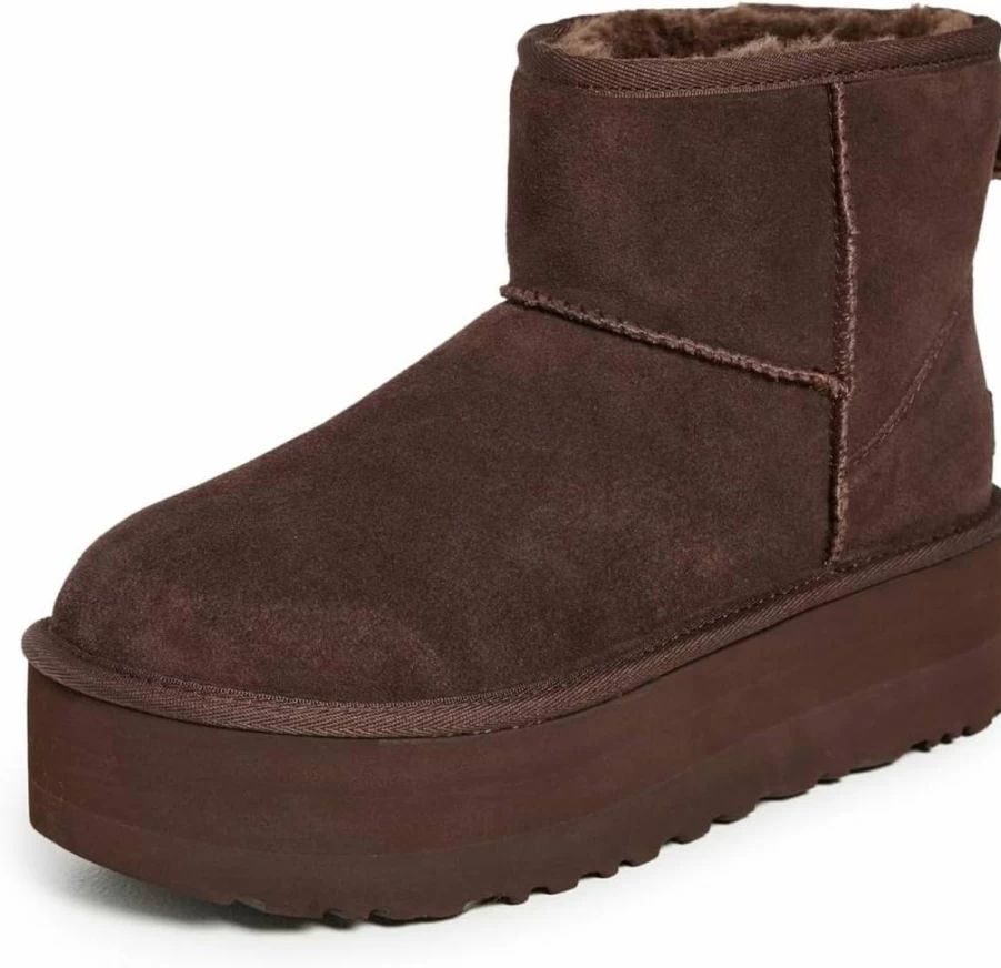 UGG Women's Classic Mini Platform Boots | Genuine Shearling Winter Boots