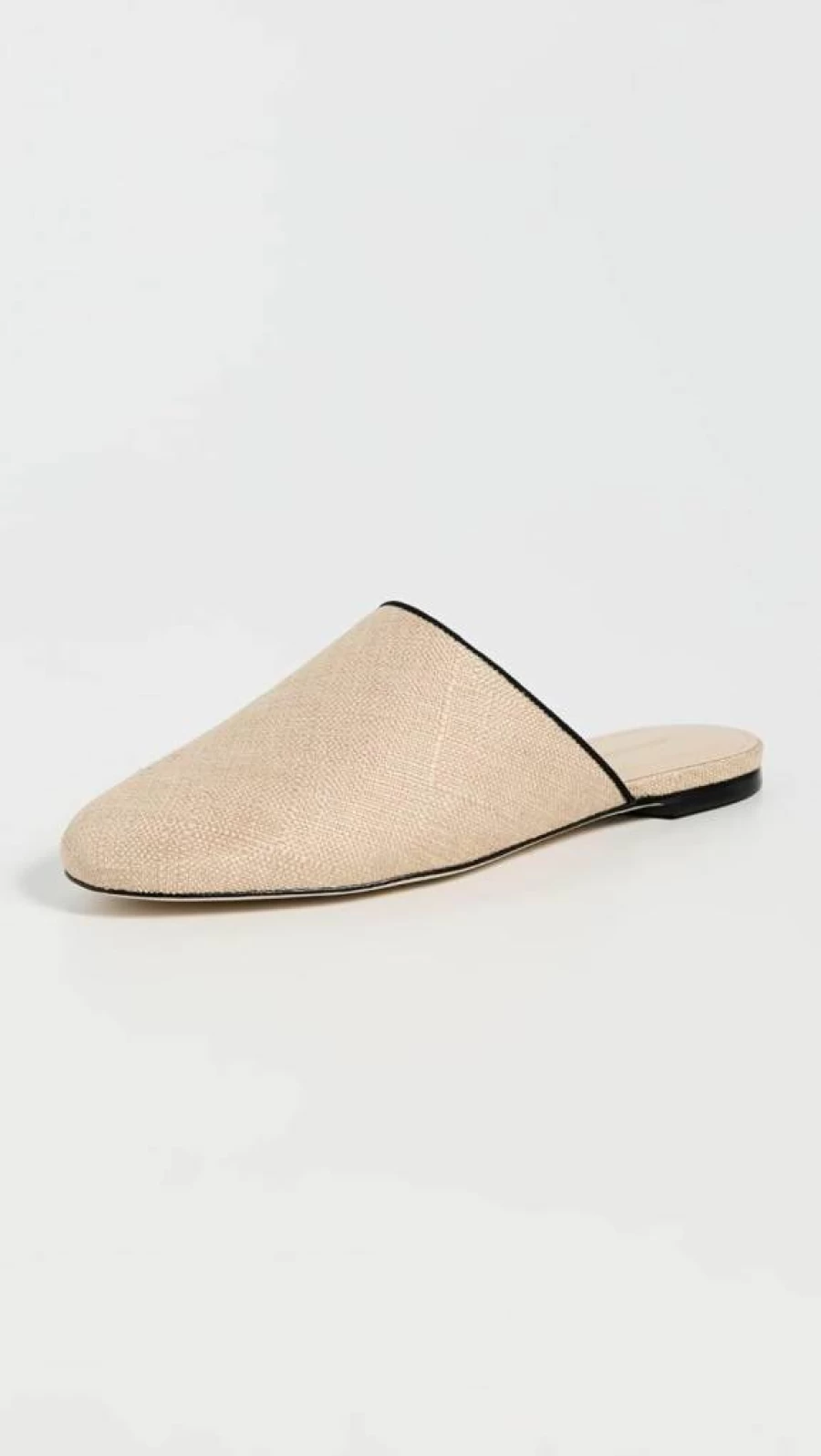 Larroude Women's Venice Soft Leather Slip-On Mules Flat Sandals