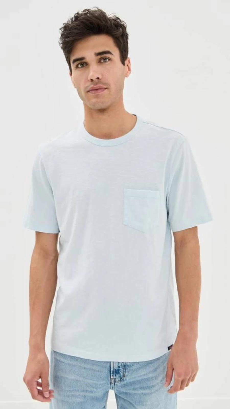 Faherty Men's Sunwashed Cotton Pocket T-Shirt - Casual Short Sleeve Tee
