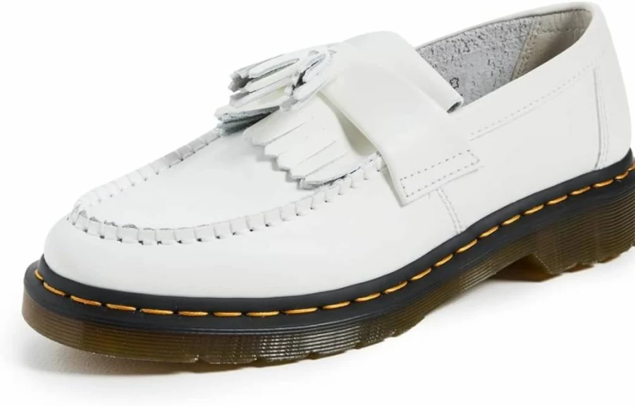 Dr. Martens Women's Adrian Tassel Loafers - Classic Black Leather Slip-On Shoes with Comfortable Sole