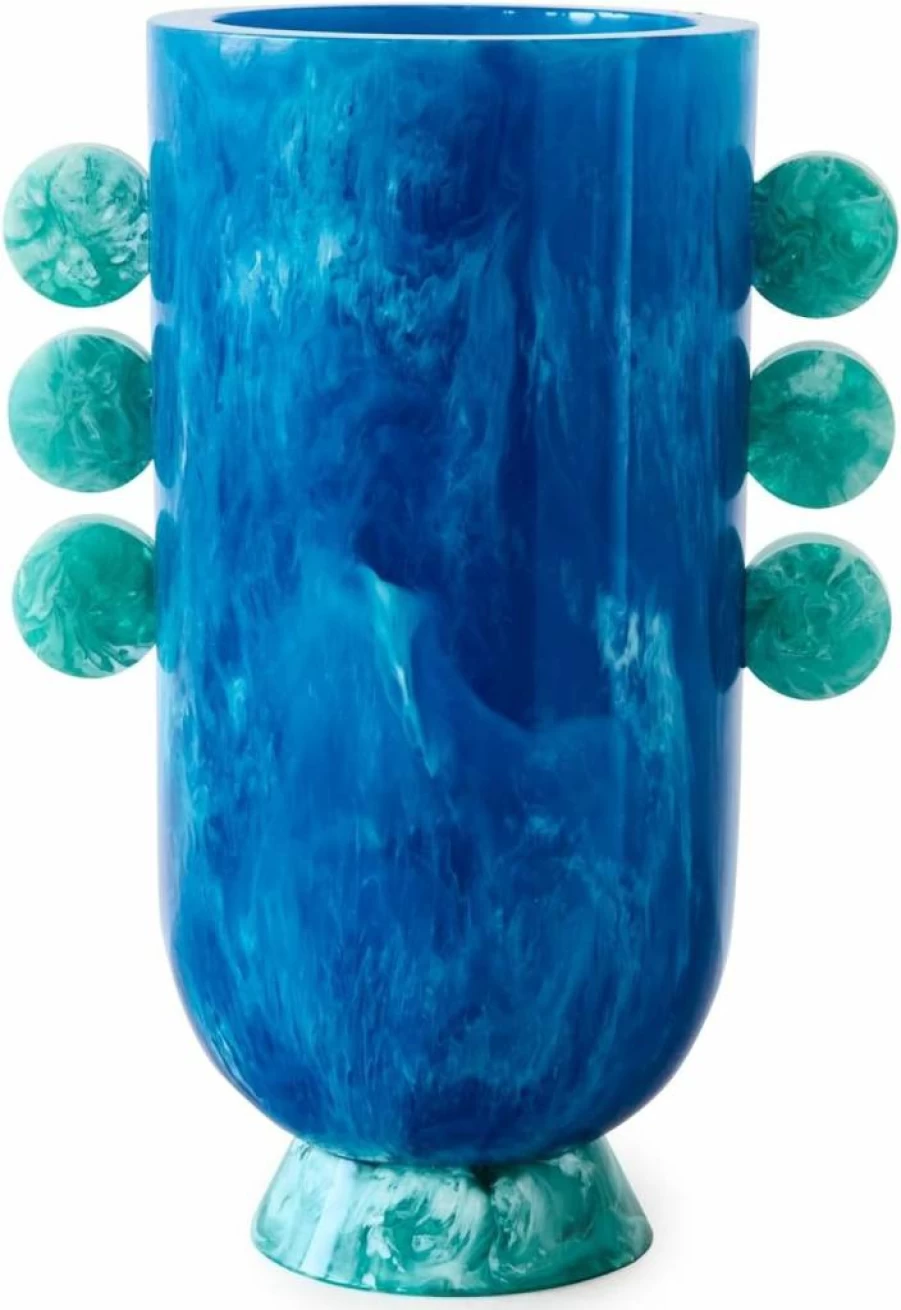Jonathan Adler Mustique Ripple Resin Vase for Women - Handcrafted Home Decor