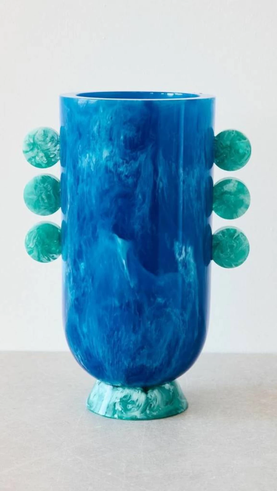 Jonathan Adler Mustique Ripple Resin Vase for Women - Handcrafted Home Decor