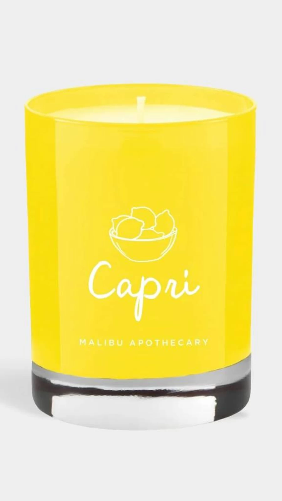 Malibu Apothecary Capri Lemon Lime Sage Scented Candle - 8oz Aromatherapy Soy Wax Candle for Home Relaxation