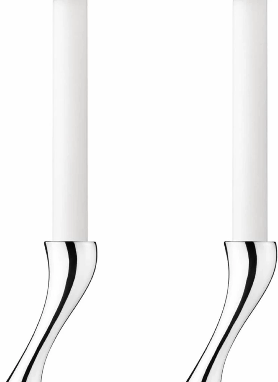 Georg Jensen Cobra Medium Candle Holders - Set of 2, Modern Home Decor