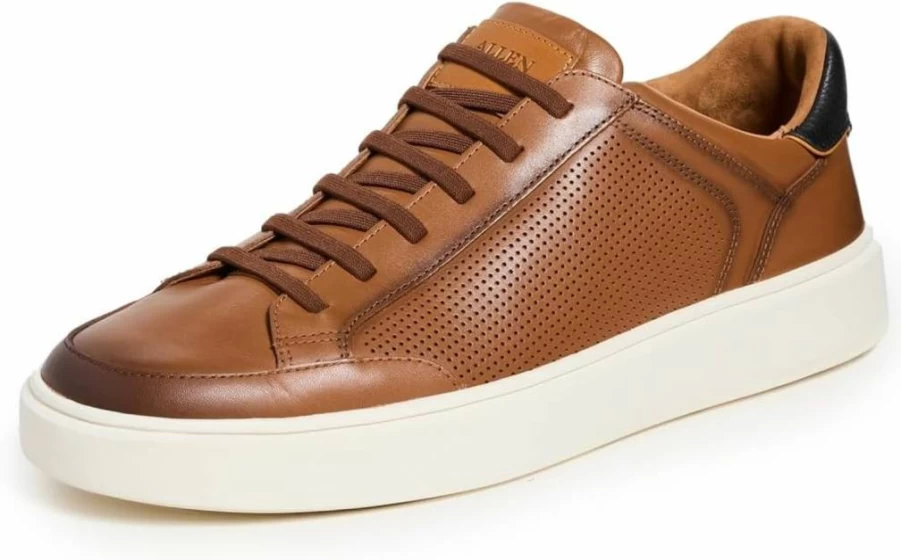 Allen Edmonds Men's Oliver Genuine Leather Casual Sneakers - Classic Comfortable Slip-On Shoes for Men