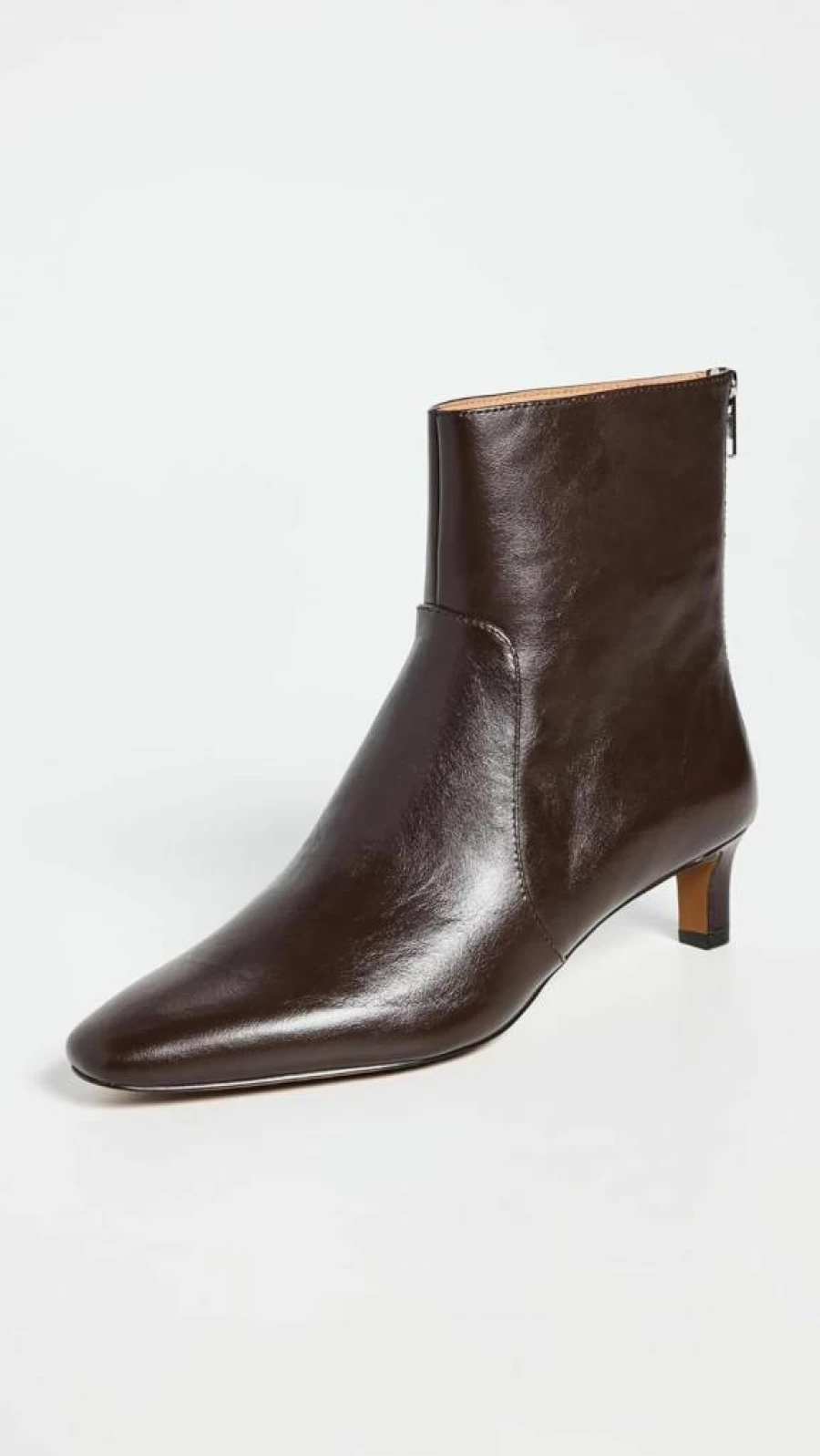 Madewell Women's Dimes Kitten Heel Boots | Chunky Low Heel Ankle Boots for Women | Comfortable Stylish Leather Booties