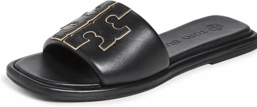Tory Burch Women's Double T Logo Slide Sandals | Comfortable Sport Slides for Women
