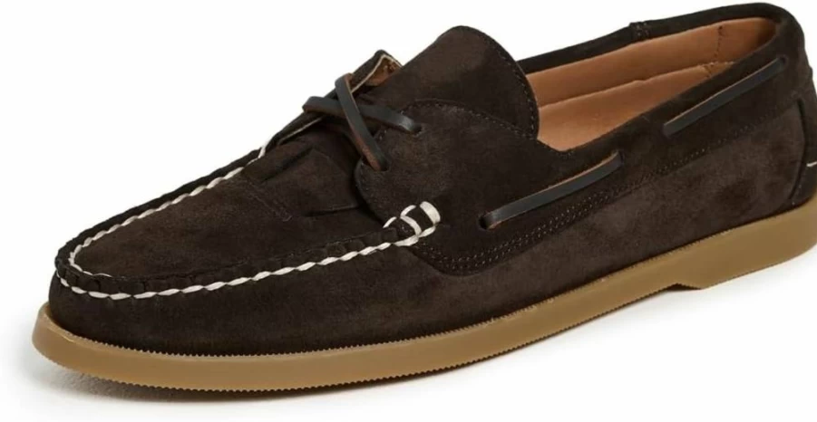 Hereu Women's Nautical Suede Ballet Flats - Classic Boat Shoes for Women