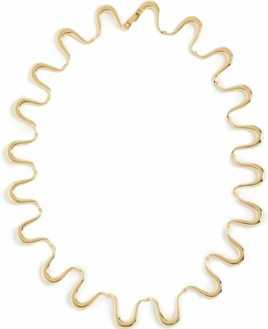 ADINA EDEN Women's Delicate Squiggle Pendant Necklace - Elegant Dainty Gold Chain for Women