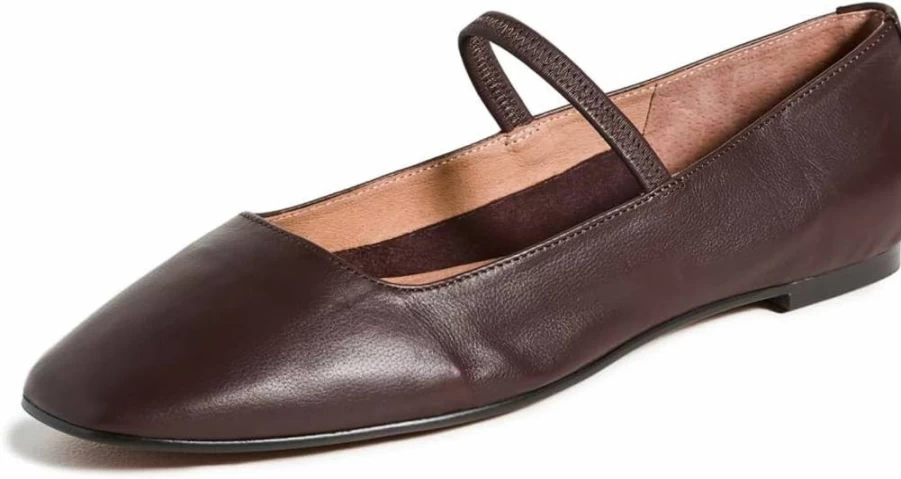 Madewell Women's Greta Ballet Flats - Comfortable Leather Flat Shoes for Women