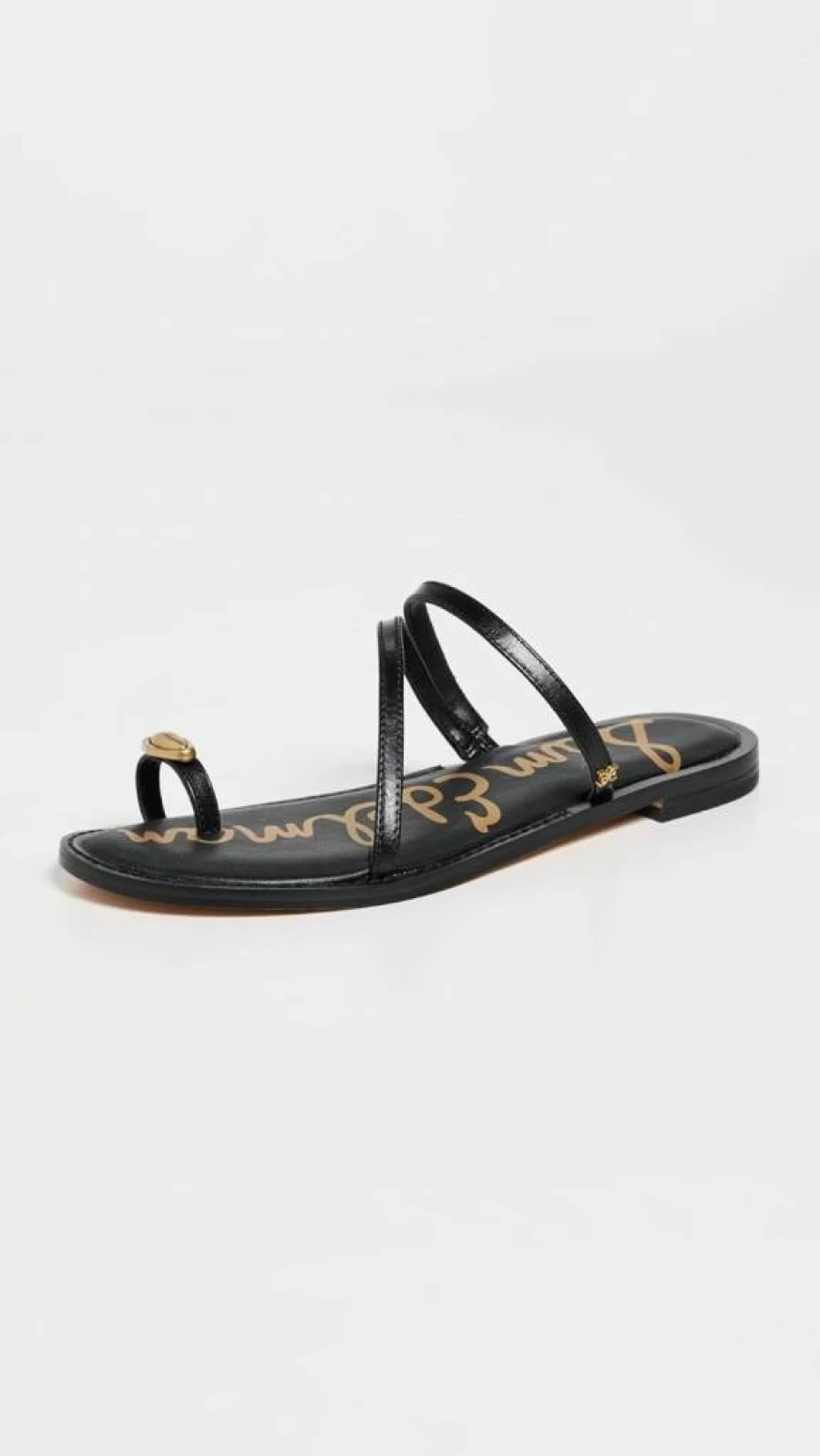 Sam Edelman Women's Harlyn Flat Sandal – Comfortable Leather Straps Summer Slide Sandals for Women