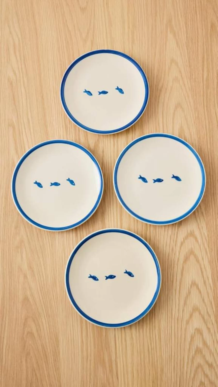Zafferano 4-Piece Lido Dessert Plate Set for Women - Elegant Ceramic Plates for Cake, Cookies & Treats