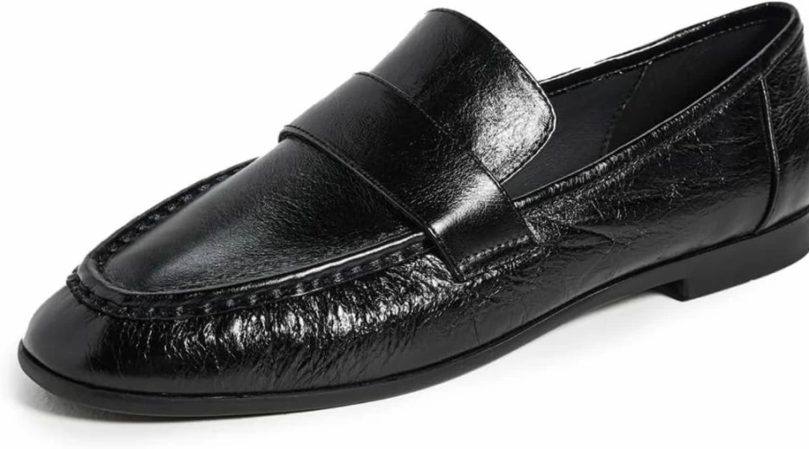 Black Suede Studio Women's Arrow Loafers - Stylish Suede Slip-On Shoes for Women
