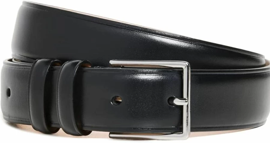 Paul Smith Men's Genuine Leather Dress Belt for Suits - Classic Designer Strap