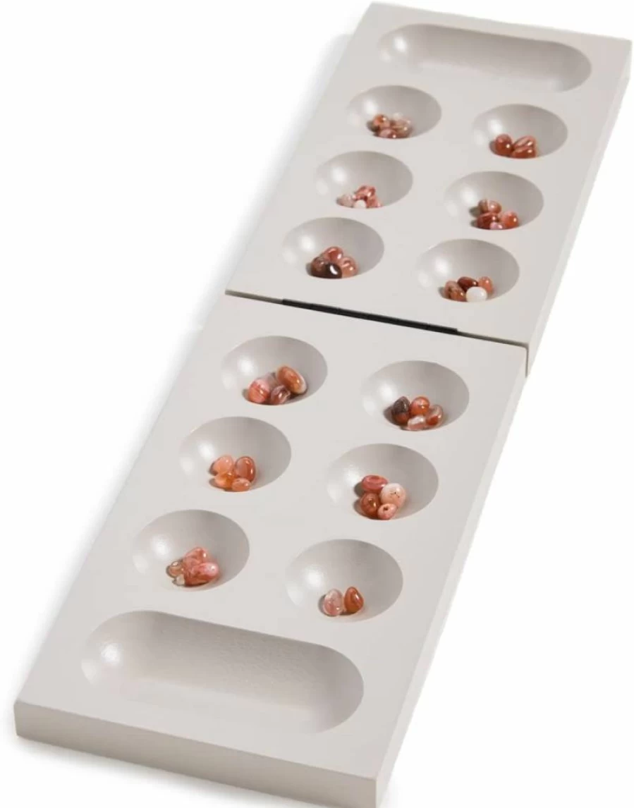 PrintWorks Kalaha Mancala Board Game for Women - Traditional Wooden Strategy Game