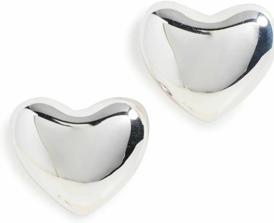 Annika Inez Small Heart Earrings for Women - Dainty Voluptuous Studs