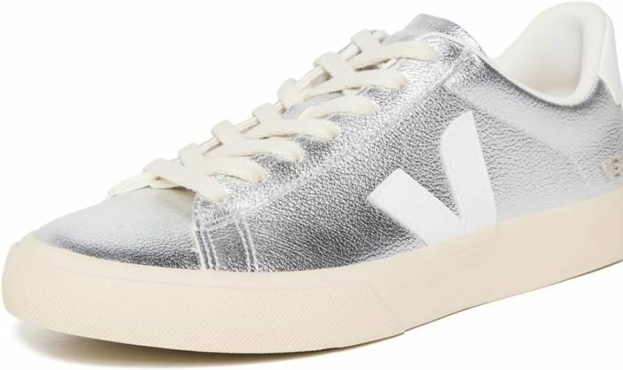 Veja Women's Campo Chrome-Free Leather Sneakers – Sustainable White Eco-Friendly Fashion Shoes