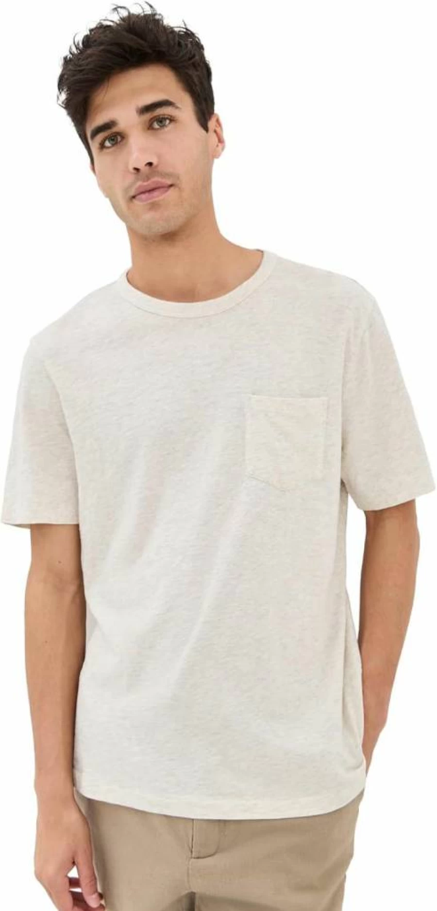 Faherty Men's Sunwashed Cotton Pocket T-Shirt - Soft Casual Tee for Men
