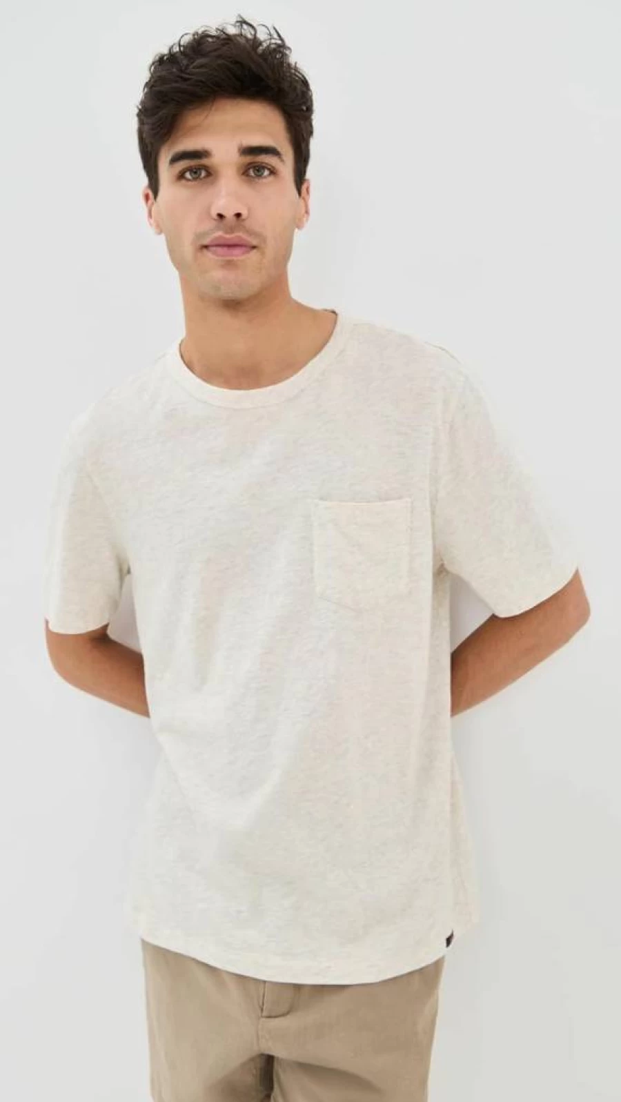 Faherty Men's Sunwashed Cotton Pocket T-Shirt - Soft Casual Tee for Men