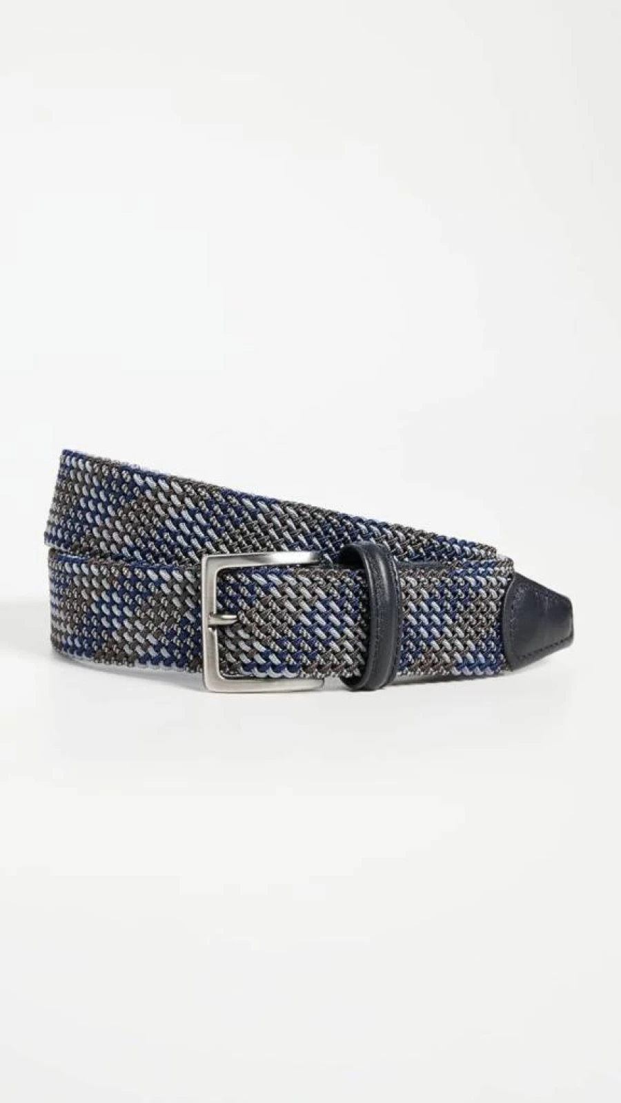 Anderson's Men's Blue Nylon Woven Belt - Adjustable Tubular Design - Size 32