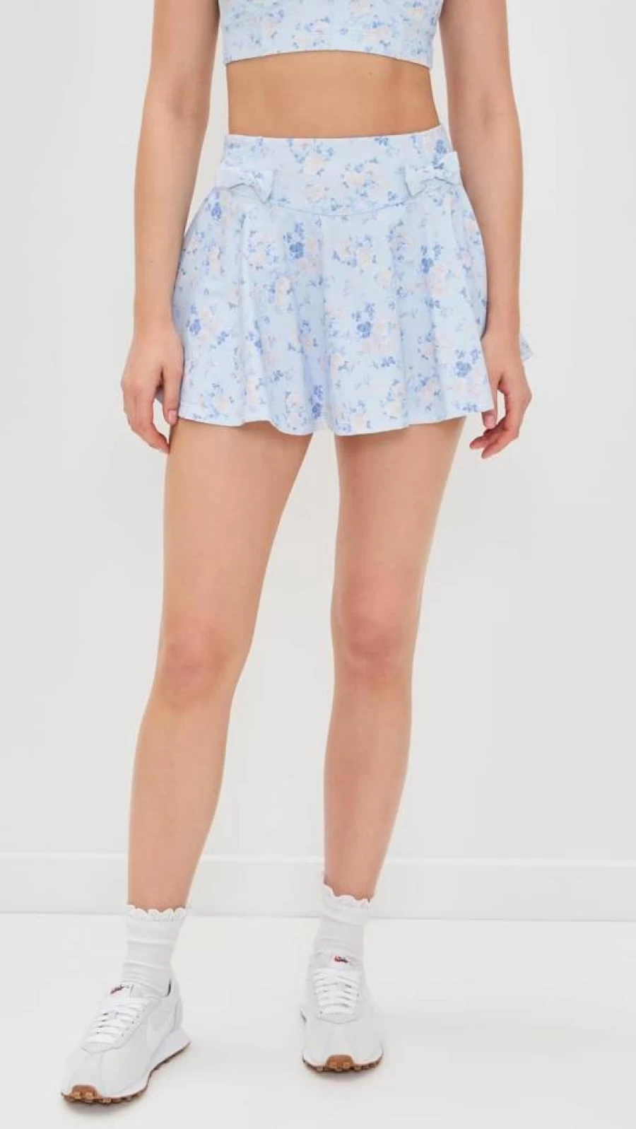 LOVESHACKFANCY Women's Corene Skirt Shorts - Floral Print High-Waisted Tennis Skort