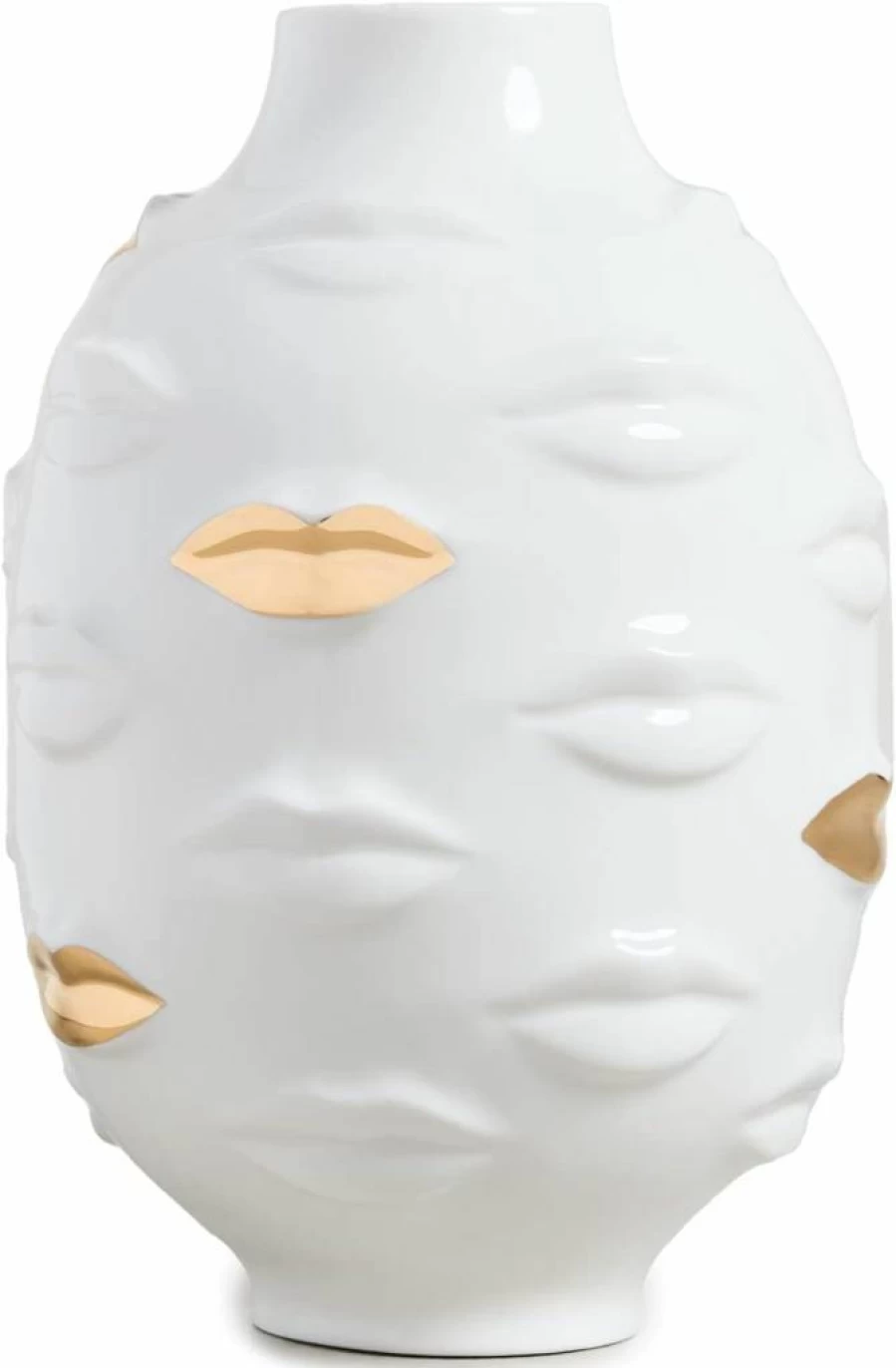 Jonathan Adler Gold Round Vase - Women's Gilded Gala Decorative Home Accent