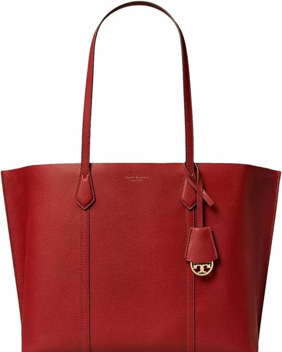 Tory Burch Perry Triple Compartment Tote for Women - Stylish Leather Handbag with Spacious Design