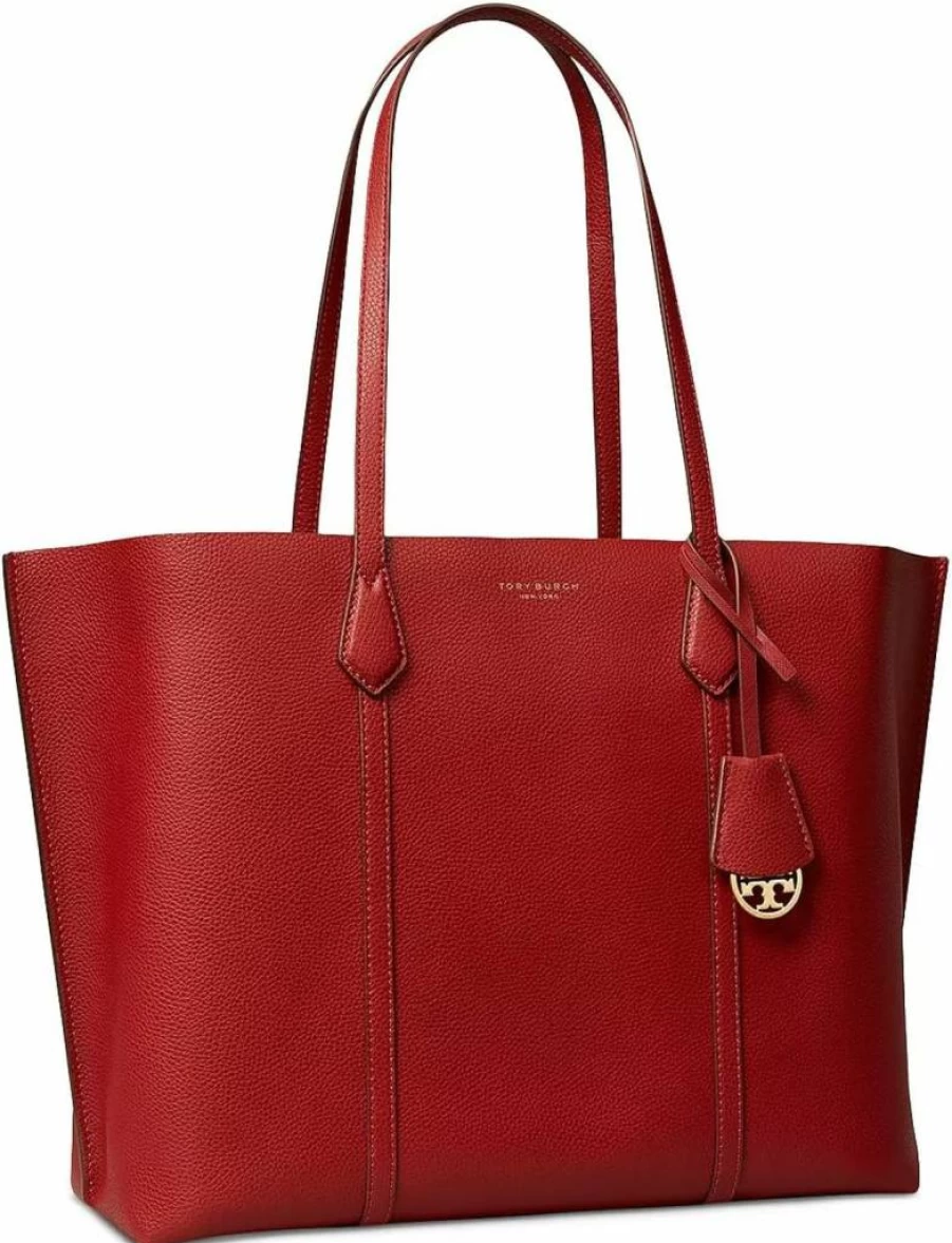 Tory Burch Perry Triple Compartment Tote for Women - Stylish Leather Handbag with Spacious Design