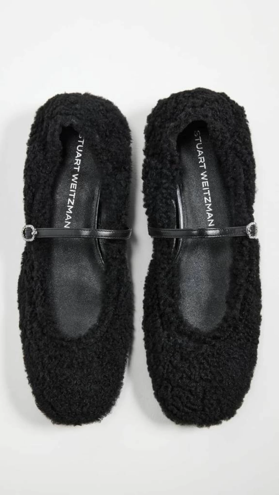 Stuart Weitzman Women's Lennox Shearling Loafer Flats - Cozy Winter Sheepskin Slip-On Shoes