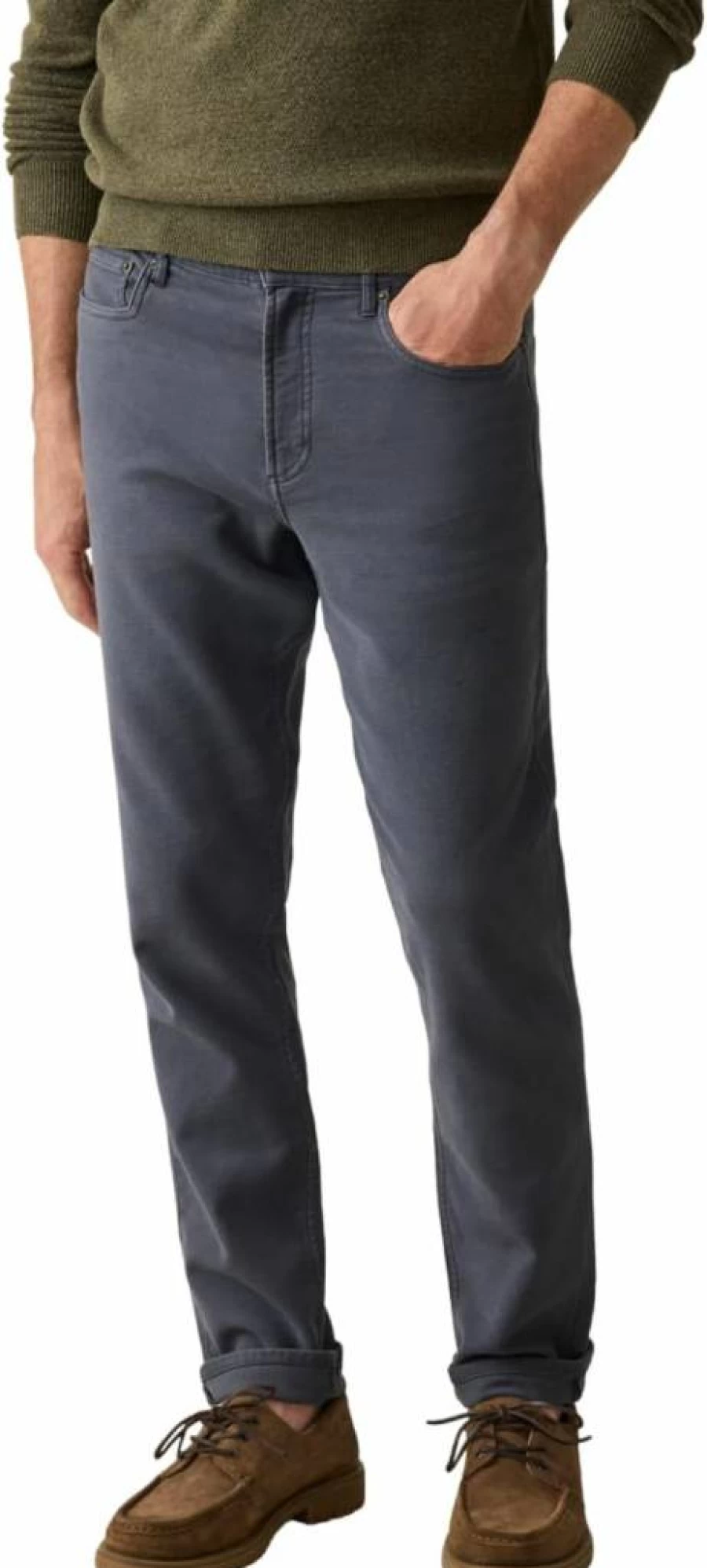 Faherty Men's Stretch Terry 5 Pocket Pants - Comfortable Casual Lounge Pants for Men