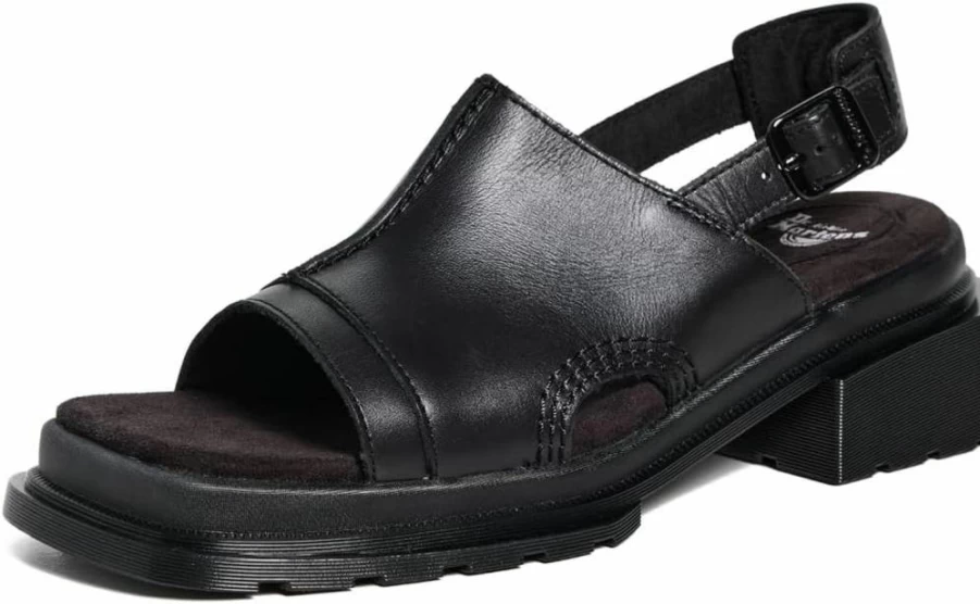Dr. Martens Women's Maybole Black Wanama Open-Toe Sandals | Comfortable & Stylish Footwear