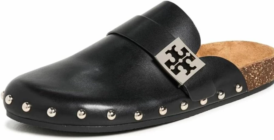 Tory Burch Women's Mellow Stud Mules - Soft Leather Slip-On Loafers with Stud Detailing