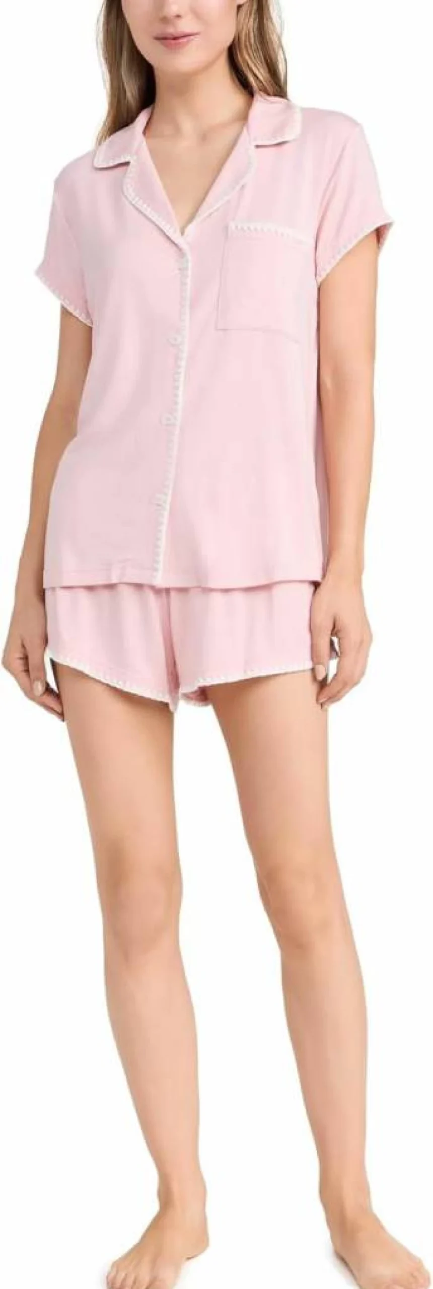 Eberjey Women's Frida Whip Stitch Short PJ Set - Comfortable Sleepwear Pajama Set