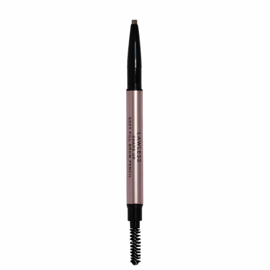 Lawless Soft Fill Brow Pencil in Pecan - Oval Tip for Defined Brows, Spoolie Brush for Blending, Long-Lasting Natural Look