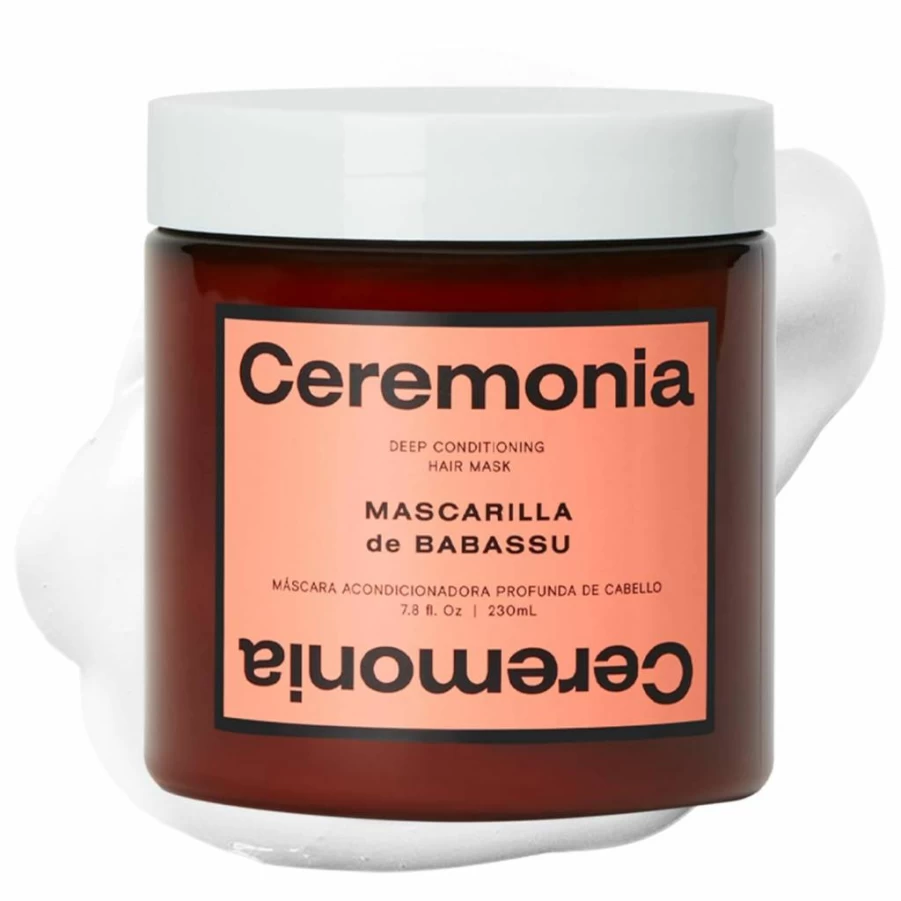Ceremonia Babassu Oil & Cupuacu Butter Deep Conditioning Hair Mask for Hydration & Repair, 7.8 Fl Oz (230ml)