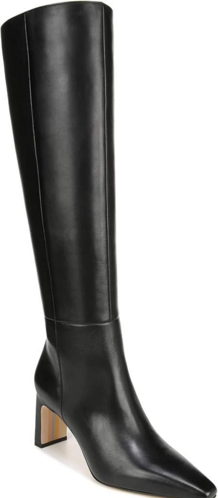 Sam Edelman Women's Sylvia Knee High Boots | Leather Riding Boots for Women | Fashionable Knee-High Boots