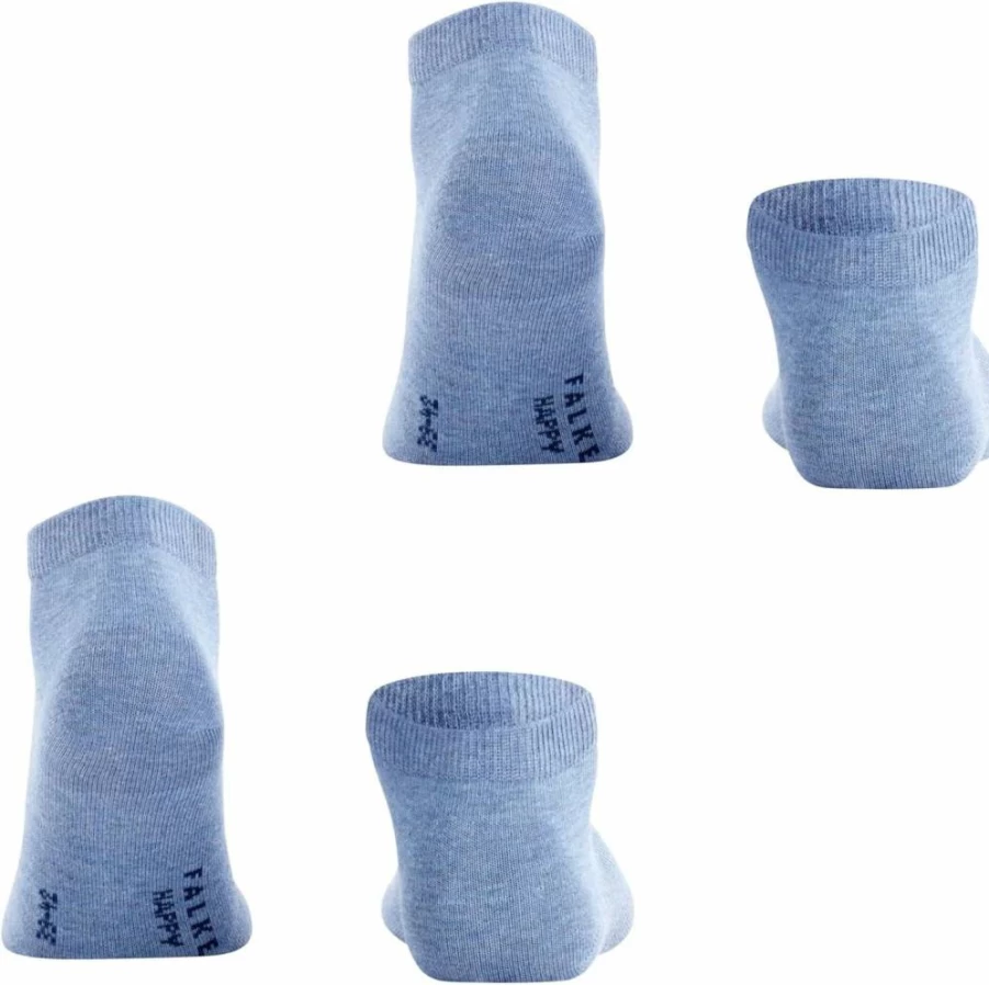 FALKE Men's Happy Cotton Sneaker Socks - Breathable Lightweight Athletic Ankle Socks, 2-Pair Pack