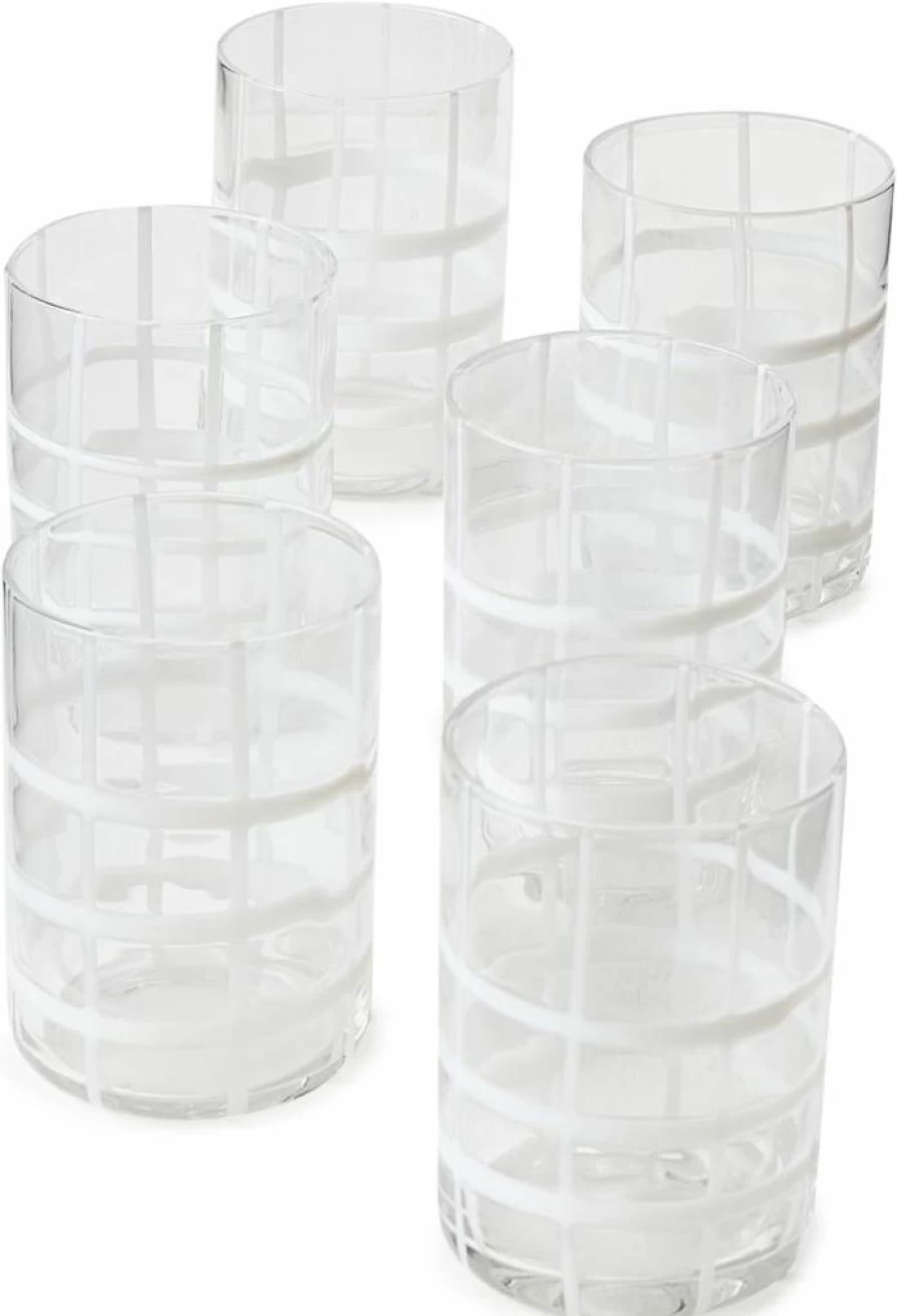 Zafferano Women's 6-Piece Twiddle Tumbler Set - Stylish Glass Cups for Cocktails & Drinks