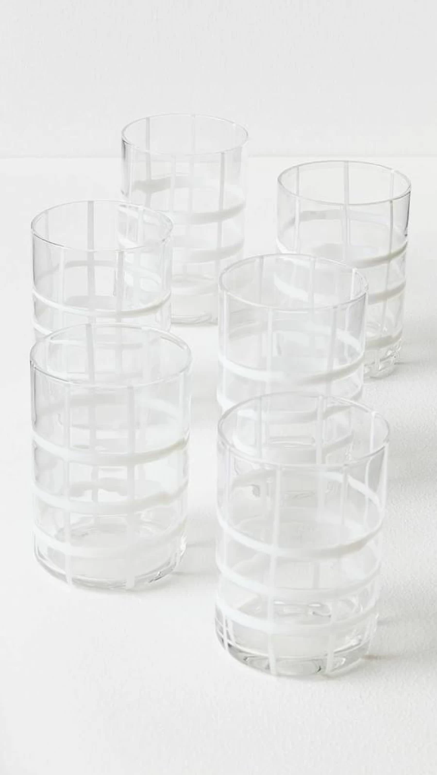 Zafferano Women's 6-Piece Twiddle Tumbler Set - Stylish Glass Cups for Cocktails & Drinks